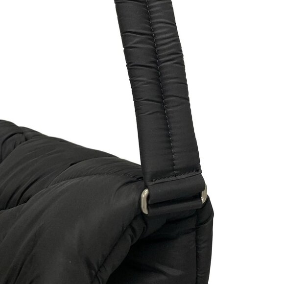 SAINT LAURENT PARIS Puffer Messenger Bag Black Nylon Shoulder Bag - Picture 14 of 15